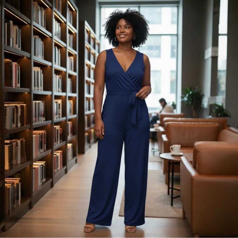 NWT The Drop x Caralyn Mirand Sleeveless Wrap Jumpsuit